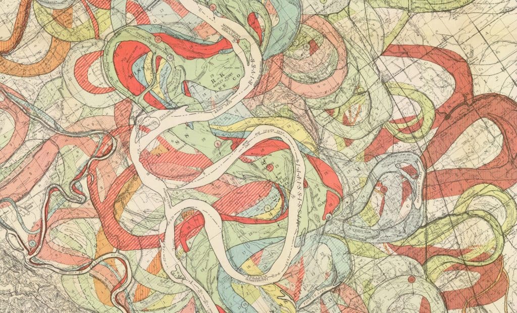 meandering Mississippi by Fisk, like a map of progress in meditation